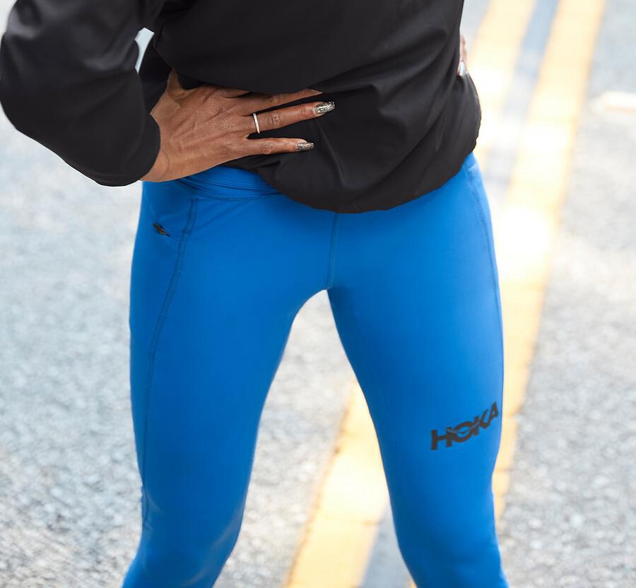 Pantalon Hoka One One Performance Crop Tight Femme - Bleu - LYE-379560